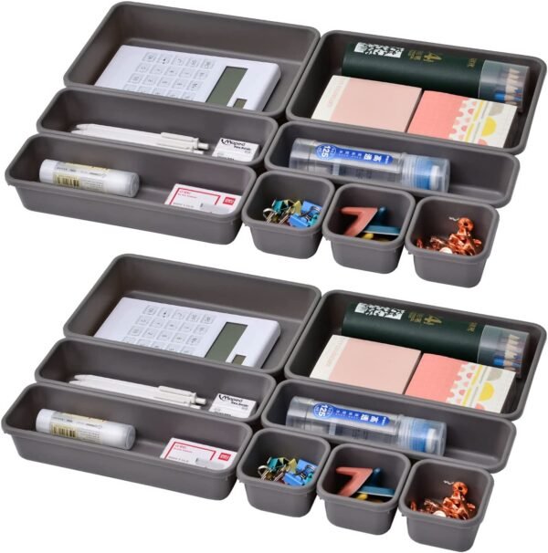 BLACK DRWER ORGANISER 8 PCS SET - Image 12