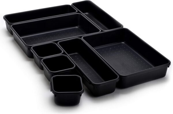 BLACK DRWER ORGANISER 16 PCS SET