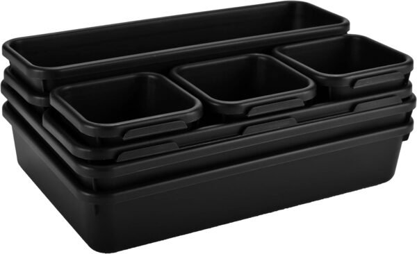 BLACK DRWER ORGANISER 16 PCS SET - Image 3