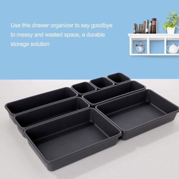 BLACK DRWER ORGANISER 16 PCS SET - Image 9